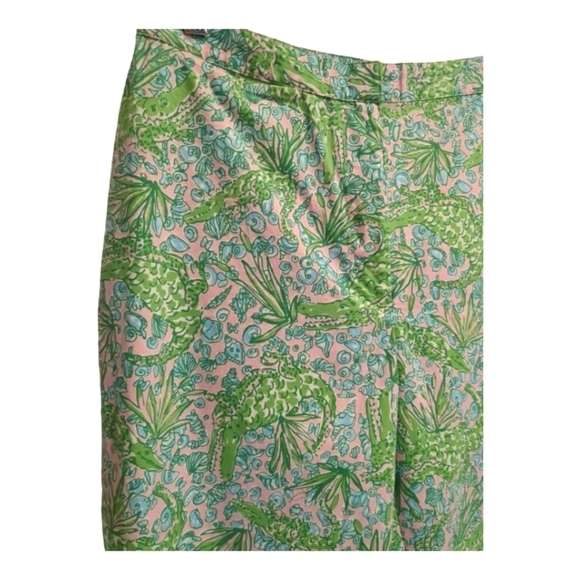 Lilly Pulitzer see you later alligator Capri pants green pink - Picture 3 of 5